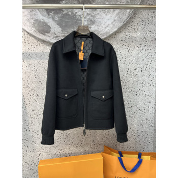 루이비통 울 혼방 리버시블 블루종