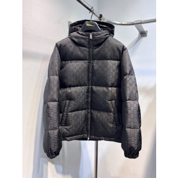 구찌 지퍼 풀 로고 프린트 코튼 재킷