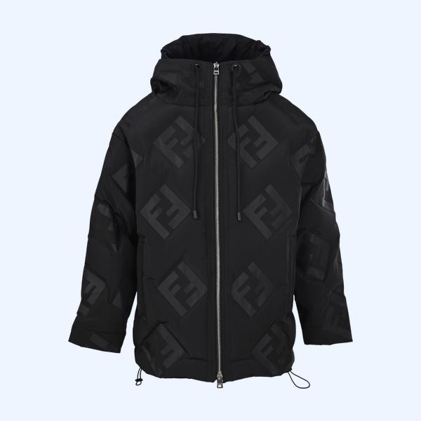 FD 엠보싱 나일론 후드 다운 재킷