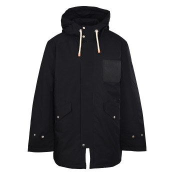 로에베 레더라벨후드 다운재킷