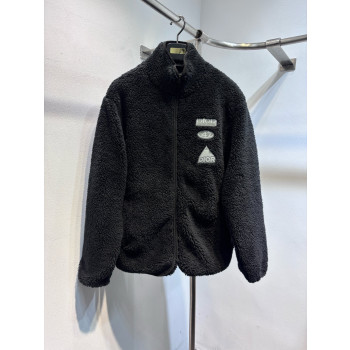 디올 솔리드 컬러 스탠드업 벨벳재킷