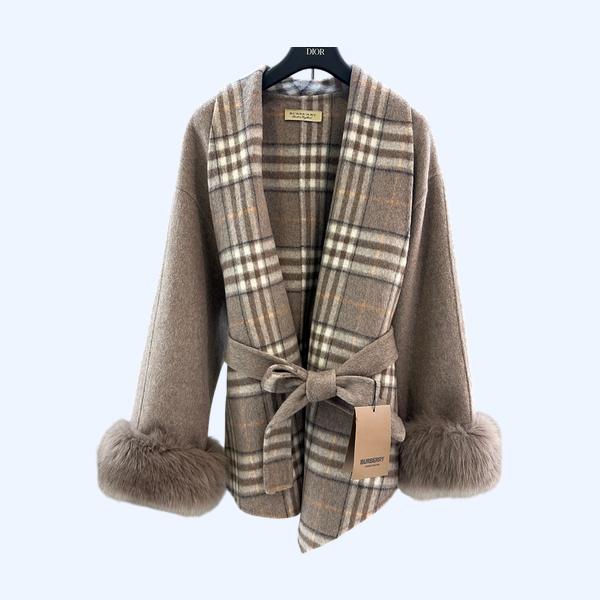 버버리 클래식 플레드 울코트