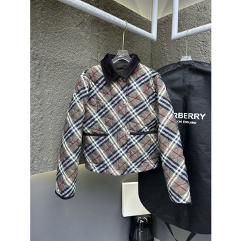 버버리 플레드 폴딩 코튼재킷