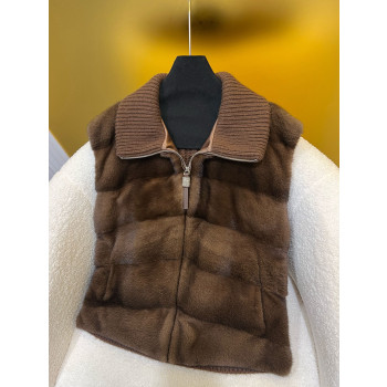 BC니트 캐시미어 스플라이스 모피 재킷