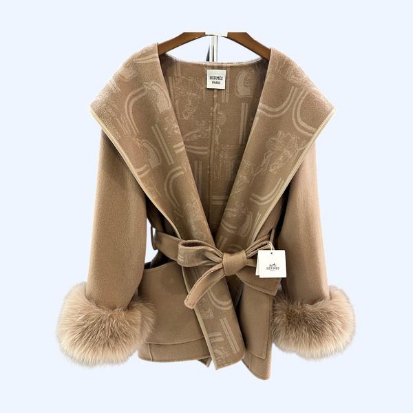 에르메스 클래식 프린트 하이엔드 울코트