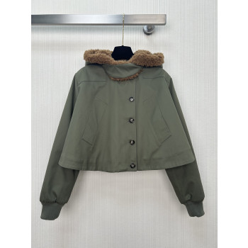 로에베 그린 파커코튼 재킷