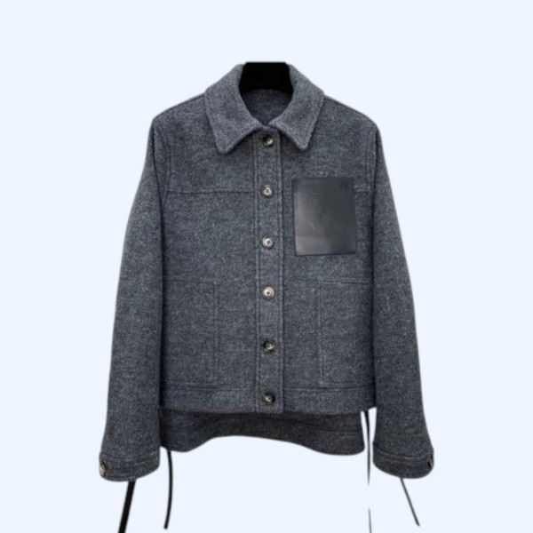 로에베 울 라펠 워크 재킷