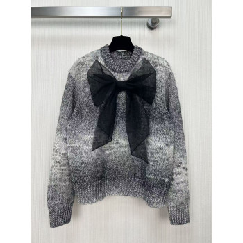 샤넬 리본 스머지드 크루넥 스웨터