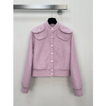 샤넬 핑클 울 레이스 칼라재킷