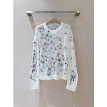 디올 나비 자수 스웨터