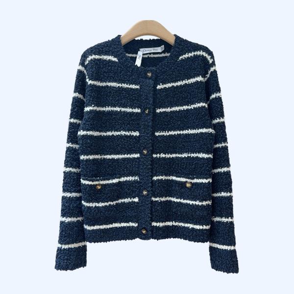 디올 스트라이프 니트 가디건