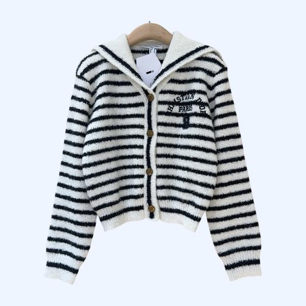 디올 스트라이프 니트 긴팔 스웨터