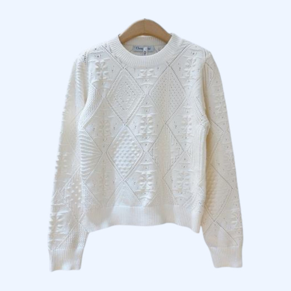 디올 크로셰 스웨터