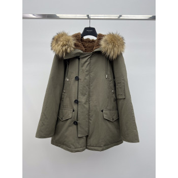 LP 라쿤 퍼 칼라 파커 다운재킷