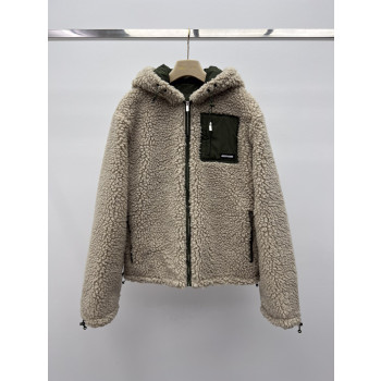 미우미우 램 울 후드 재킷