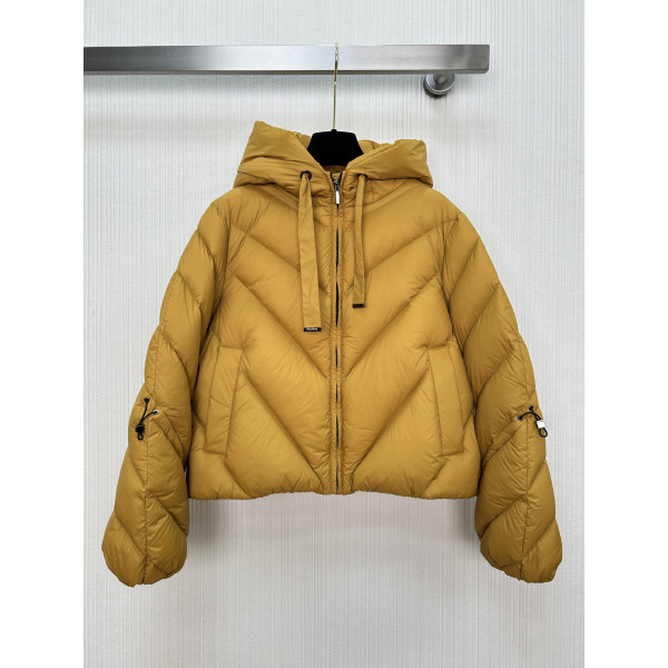 막스마라 숏 후드다운 재킷