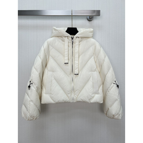 막스마라 숏 후드다운 재킷