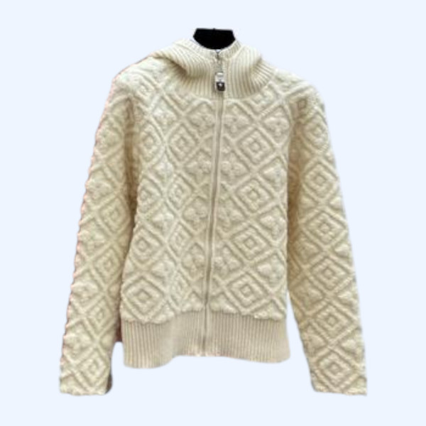 LV 솔리드 컬러 후드 자켓