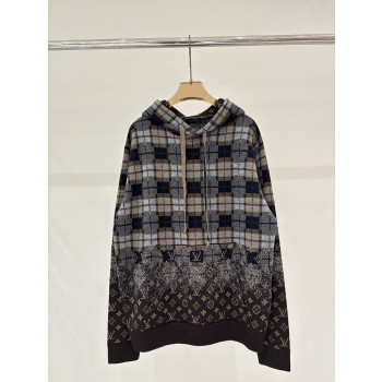 LV 후드 레터 로고 플레드니트