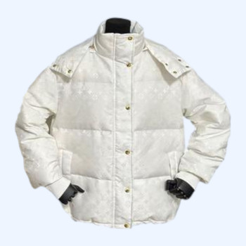 LV 후드 자카드 다운 패딩