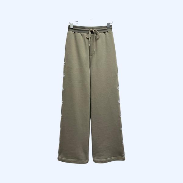 LV 자수 지퍼팬츠