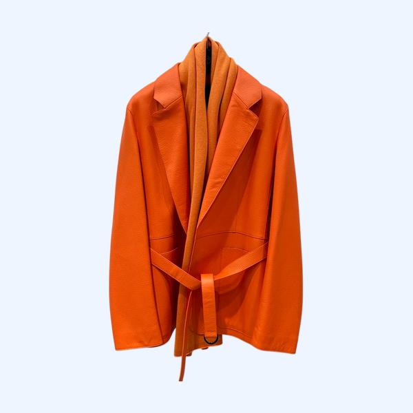 에르메스 페블 양가죽 수트 재킷