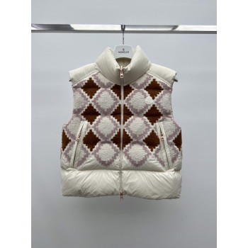 몽클레어 브레이디드 롬버스 패치워크 다운 조끼