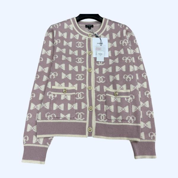 샤넬 니트 크루넥 카디건