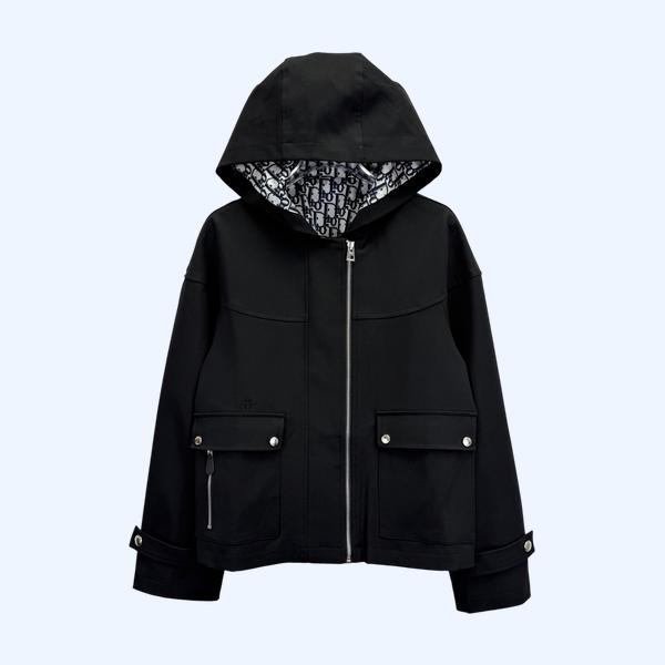 디올 자수 후드자켓