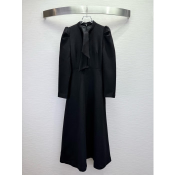 디올 퍼프 슬리브 플로팅 넥 원피스