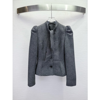 디올 퍼프 슬리브 칼라 브레이저