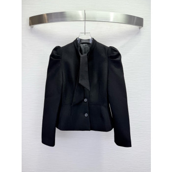 디올 퍼프 슬리브 칼라 브레이저