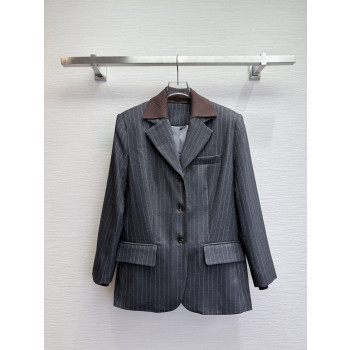 미우미우 스트라이프 블레이저