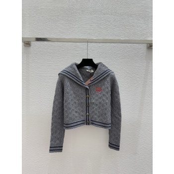 미우미우 스트라이프 칼라니트