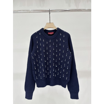 구찌 라운드넥 물방울 니트