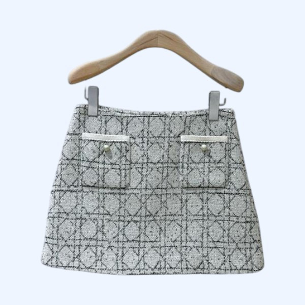 [ Dior ] 디올 체크 미니 스커트