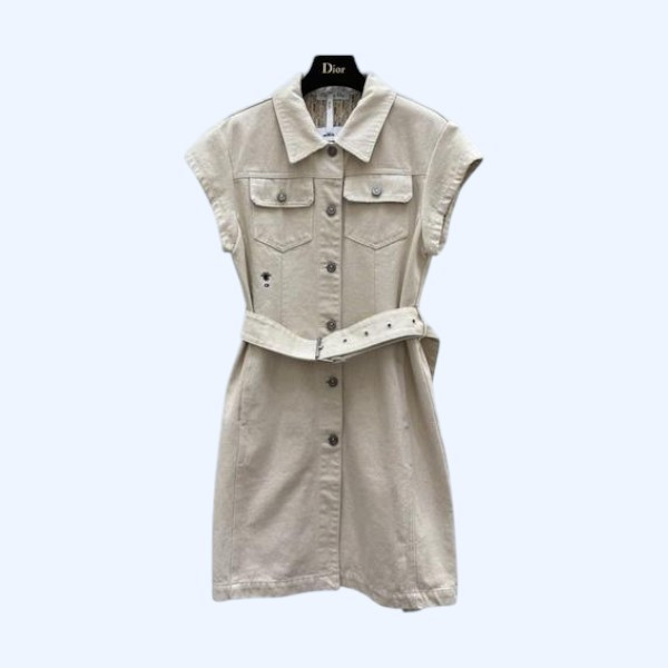 [ Dior ] 디올 데님 카라 원피스
