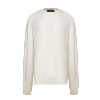 LV 니들 리브 자수 탑캐시미어 니트