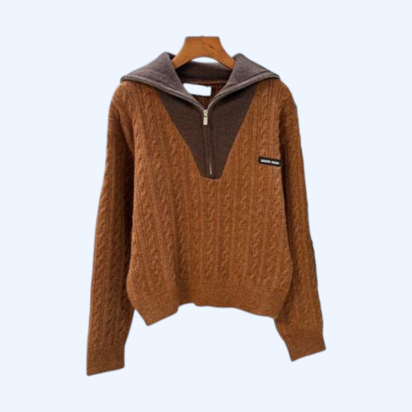 미우미우 V넥 스웨테