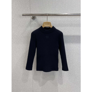 미우미우 로고 자수 니트 스웨터