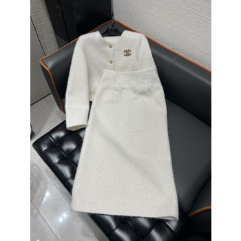 샤넬 스뱅글 퍼 재킷 하이웨스트 스커트