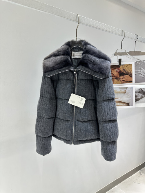 BC 밍크 캐시미어 니트 다운 재킷