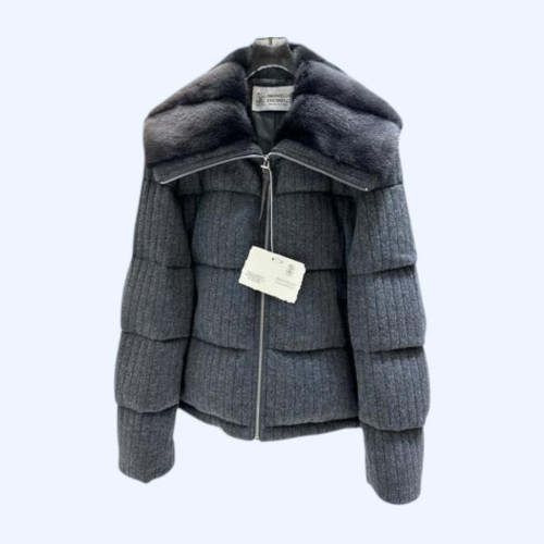 BC 밍크 캐시미어 니트 다운 재킷