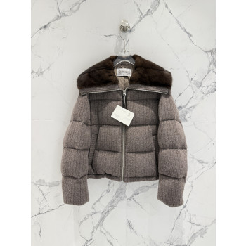 BC 밍크 캐시미어 니트 다운 재킷