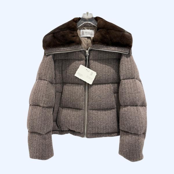 BC 밍크 캐시미어 니트 다운 재킷