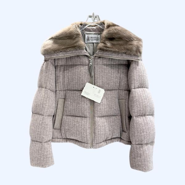 BC 밍크 캐시미어 니트 다운 재킷