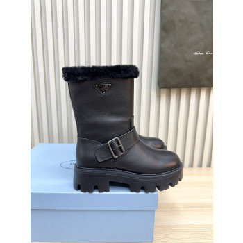 프라다 마틴 가죽 부츠