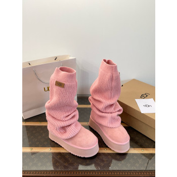 구찌 미니 라운드 울 핑크 부츠
