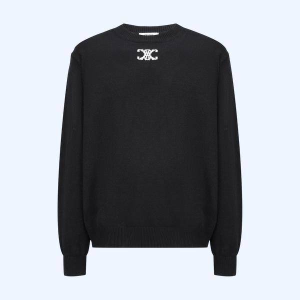 셀린느 아크 드 트리옹프 자카드 니트