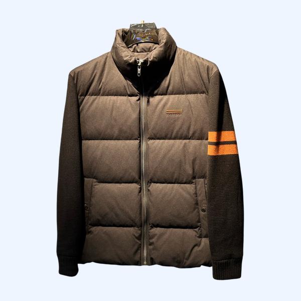 제냐 클래식 울 스플라이스 로고 다운 재킷